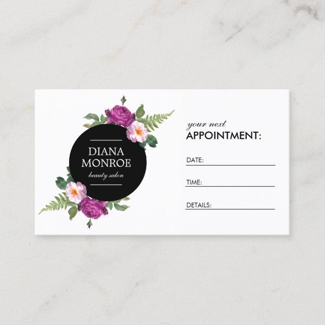 Carte de rendez-vous du Salon Floral Moderne (Devant)
