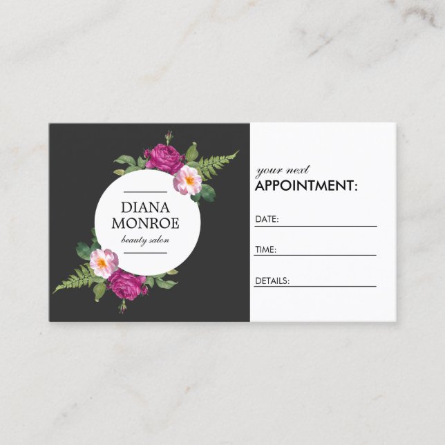 Carte de rendez-vous du Salon Floral Moderne (Devant)
