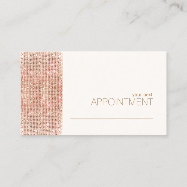Carte de rendez-vous du Salon Rose moderne Gold Se (Devant)