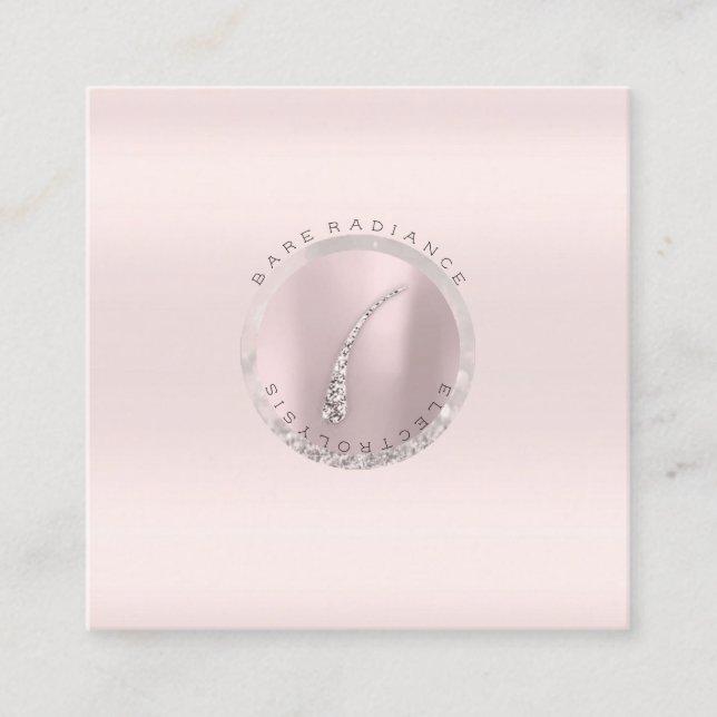 Carte de rendez-vous Electrolyse Rose Parties scin (Devant)