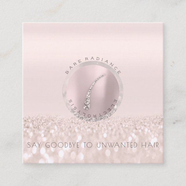 Carte de rendez-vous Electrolyse Rose Parties scin (Devant)