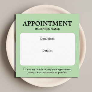 Carte De Rendez-vous Élégant minimaliste vert gras