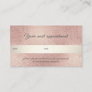 Carte De Rendez-vous Élégant Rose Gold Shimmer Professional
