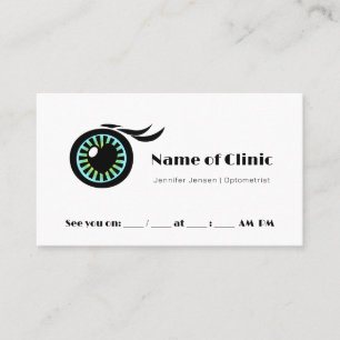 Carte De Rendez-vous Examen des yeux Coeur moderne Iris Rappel de rende