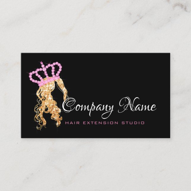 Carte De Rendez-vous Extension cheveux Stylo cheveux Blonde Gold Rose C (Devant)
