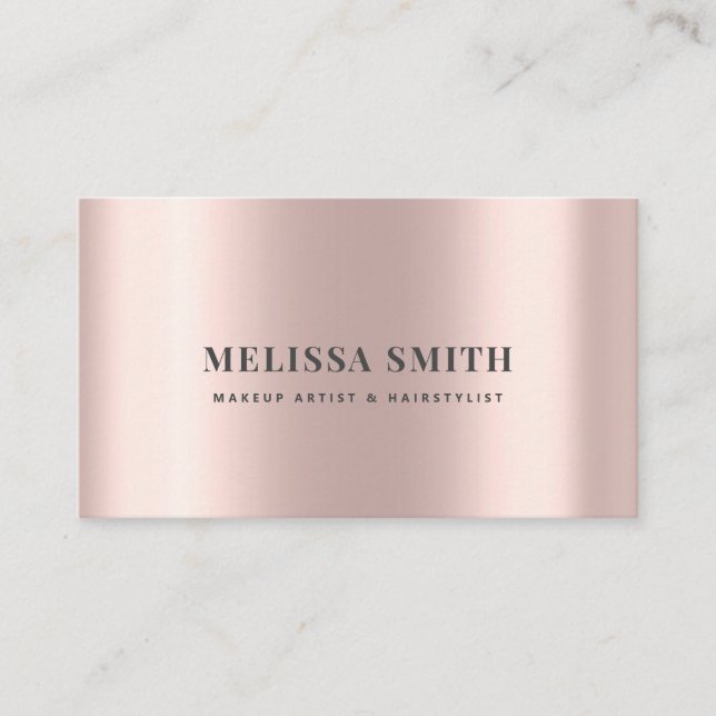 Carte De Rendez-vous Faux rosegold foire design de luxe élégant (Devant)