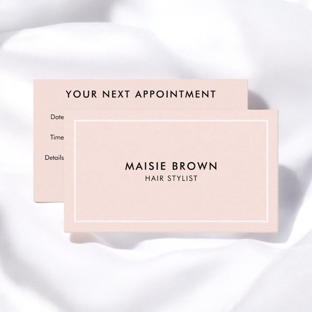 Carte De Rendez-vous Fille Élégant Professionnel Rose (Créateur téléchargé)