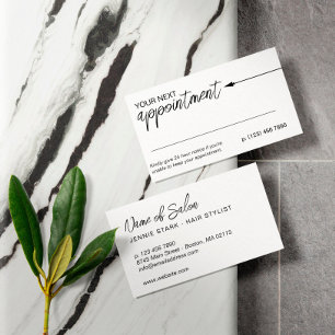 Carte De Rendez-vous Flèche nette Noir Blanc Minimal Prochain rendez-vo