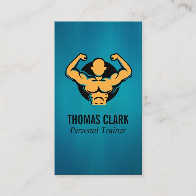 Carte De Rendez-vous Formateur personnel | Logo Flexing | Body Builder (Devant)