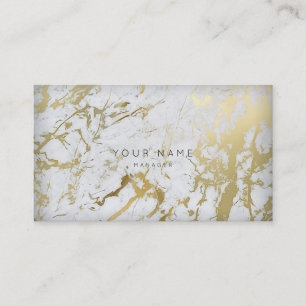 Carte de rendez-vous Golden White Carrara en marbr