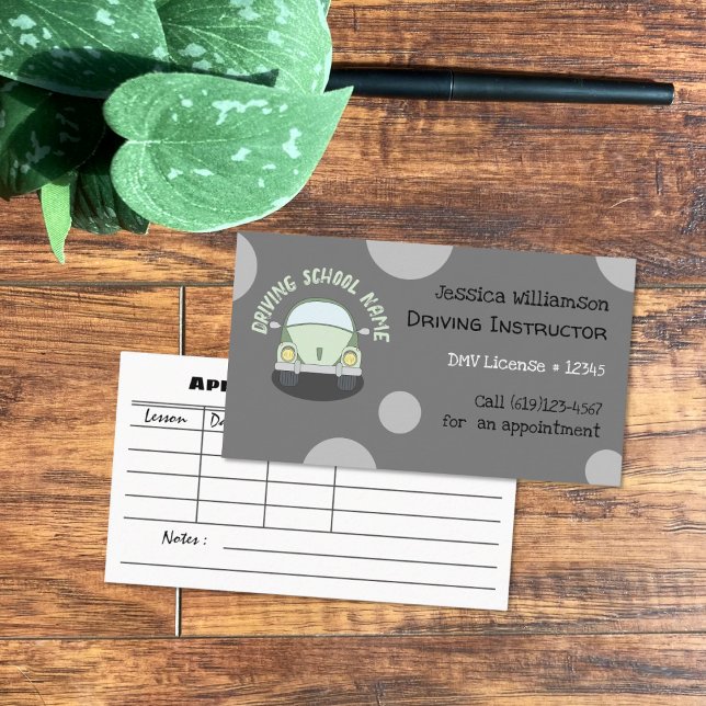 Carte de rendez-vous Gris de l'instructeur de cond (Créateur téléchargé)
