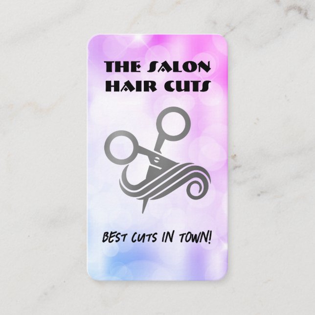 Carte De Rendez-vous Hair Scissors Logo | Beauty Salon (Devant)