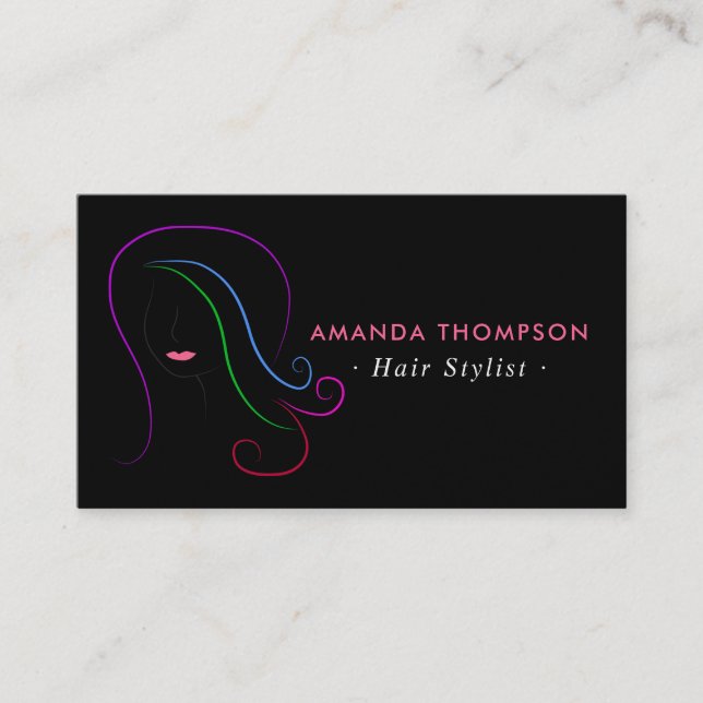 Carte De Rendez-vous Hair Stylist classe personnalisable (Devant)