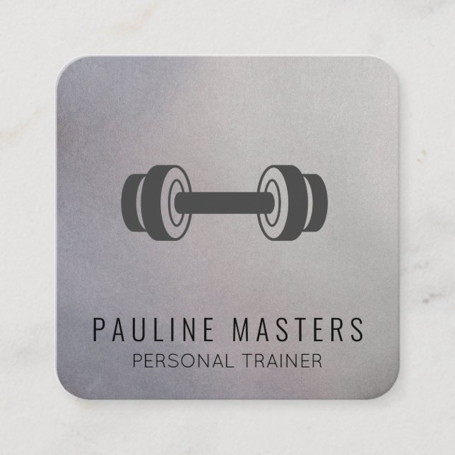Carte De Rendez-vous Icône Kettle Bell Dumbell | Formateur personnel (Devant)