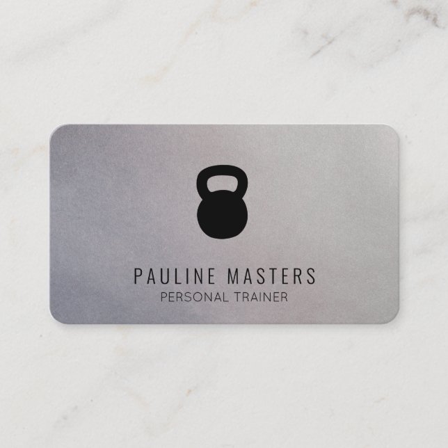 Carte De Rendez-vous Icône Kettle Bell | Formateur personnel (Devant)