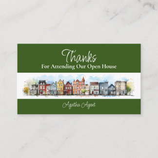 Carte De Rendez-vous Immobilier Open House Merci Vert