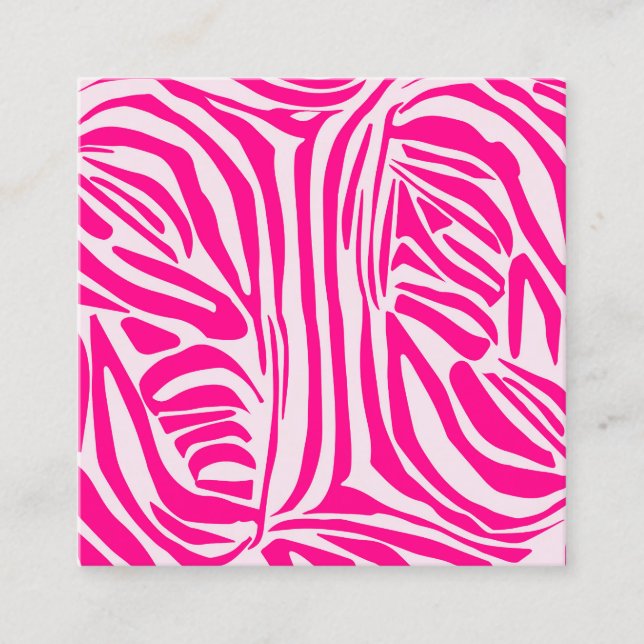 Carte De Rendez-vous Impression zèbre rose (Devant)