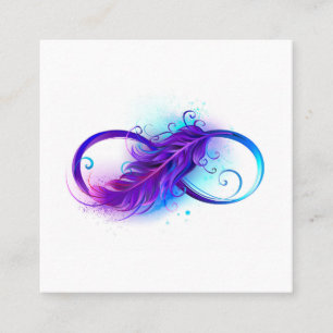 Carte De Rendez-vous Infini avec plume violette