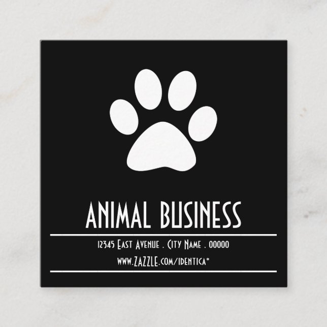 Carte De Rendez-vous instagram de patte d'animal familier (Devant)