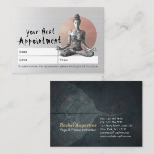 Carte De Rendez-vous Instructeur de méditation Yoga Reiki Master Lotus 