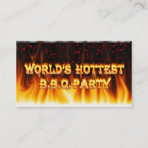 Carte De Rendez-vous La partie du BBQ la plus chaude du monde rouge de