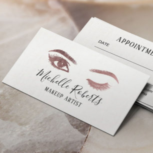 Carte De Rendez-vous L'artiste de maquillage Wink Eye Lashes Salon Rend