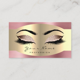 Carte De Rendez-vous Le maquilleur rose d'or fouette des fronts
