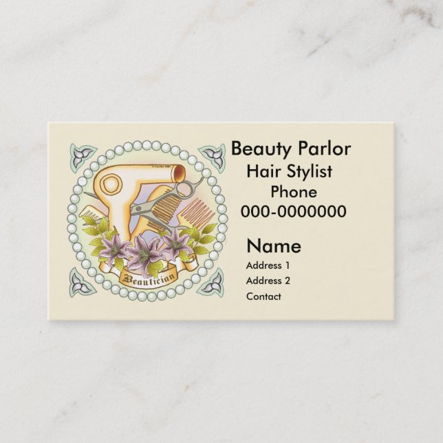 Carte De Rendez-vous Lily Pearl Beautician (Devant)