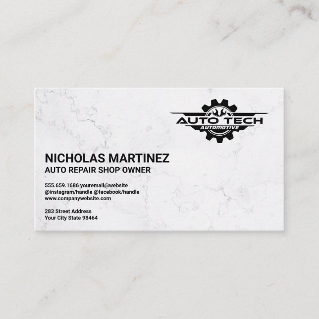 Carte De Rendez-vous Logo autorepair de Wrench (Devant)