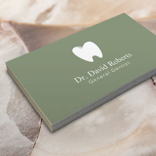 Carte De Rendez-vous Logo dentaire Sage Green Dentist Nomination