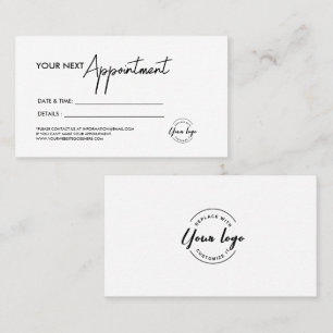 Carte De Rendez-vous Logo d'entreprise moderne simple personnalisé