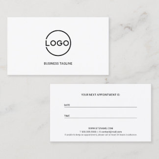 Carte De Rendez-vous Logo d'entreprise personnalisé avec texte personna