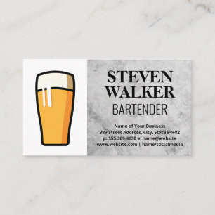 Carte De Rendez-vous Logo en verre de bière