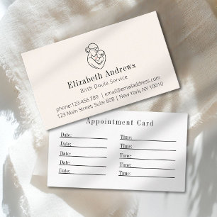 Carte De Rendez-vous Logo-grossesse et maternité minimaliste Doula