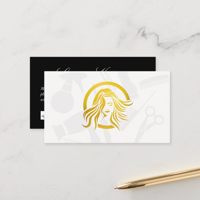 Carte De Rendez-vous Logo pour les femmes (Devant/Arrière en situation)