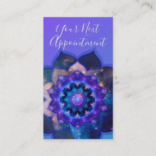Carte De Rendez-vous Lotus Bleu Mandala