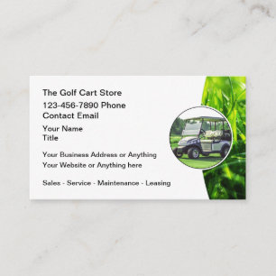 Carte De Rendez-vous Magasin de services de panier de golf cool