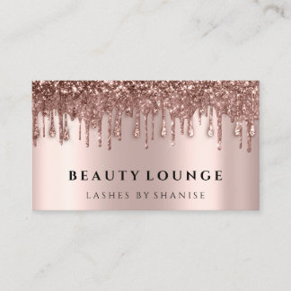 Carte De Rendez-vous Maquillage Artiste Eyelash Rose  gouttes cheveux c