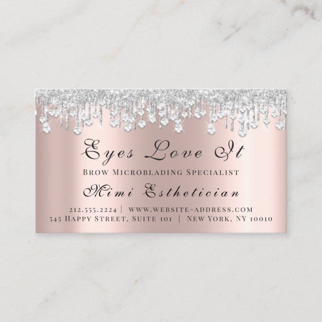 Carte De Rendez-vous Maquillage Artiste Lashes Rose Drivers Planificate (Devant)