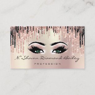 Carte De Rendez-vous Maquillage Artiste Rose Black Drives Green Pearl