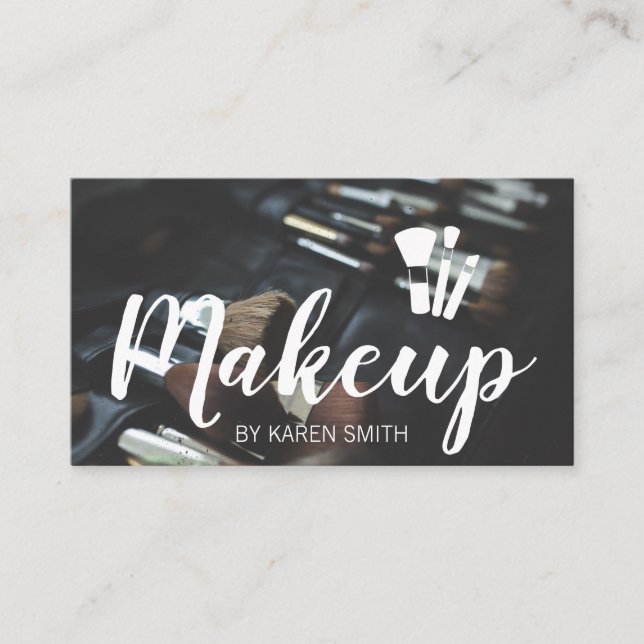 Carte De Rendez-vous Maquillage de beauté | Brosses de maquillage (Devant)