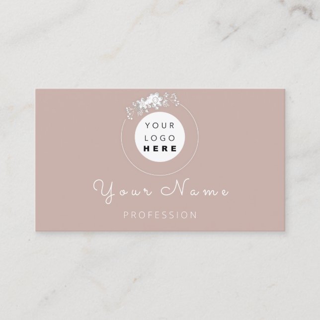 Carte De Rendez-vous Maquillage professionnel Rose Blush (Devant)