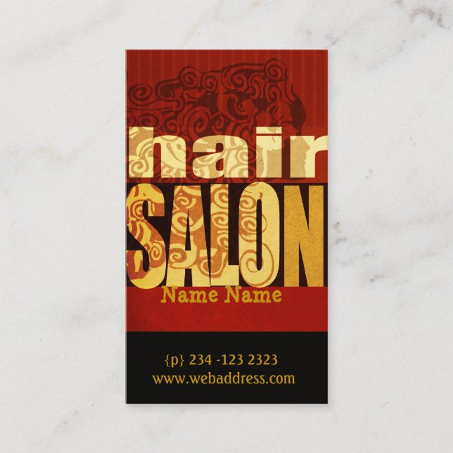 Carte De Rendez-vous Maquilleur terre-à-terre de coiffeur de salon (Devant)
