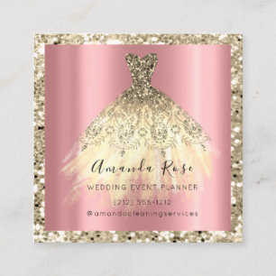 Carte De Rendez-vous Mariage Événement Planificateur Rose Gold Parties
