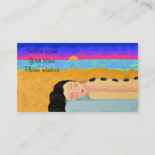 Carte De Rendez-vous Massage en pierre chaud