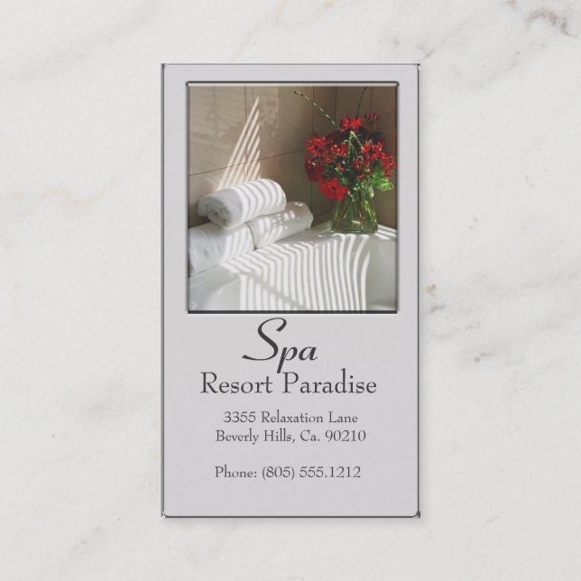 Carte De Rendez-vous Massage Spa Resort Paradise (Devant)