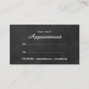 Carte de rendez-vous minimaliste en tableau de bor