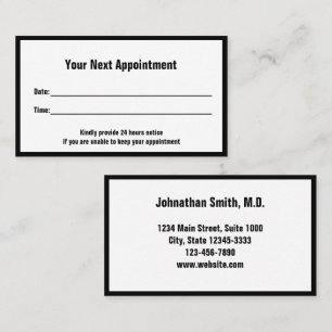 Carte De Rendez-vous Modèle de cabinet professionnel