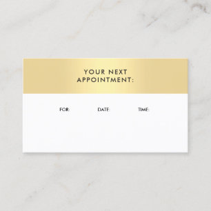 Carte De Rendez-vous Modèle Faux Gold Rappel Élégant