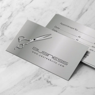 Carte De Rendez-vous Modern Metallic Hair Salon Appointment